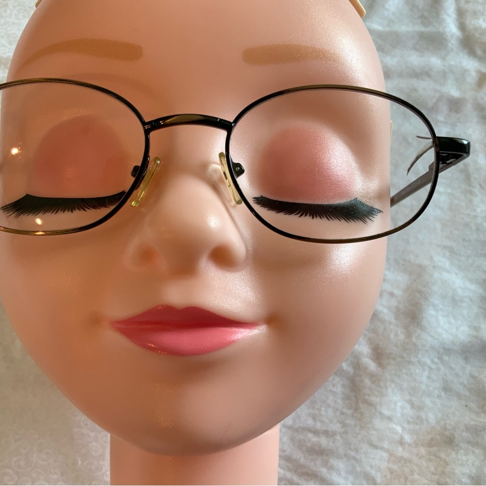 Vintage Peach Capri Eyeglasses Antique Brown 50-19-140 FRAMES Metal